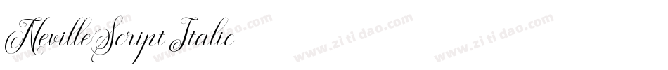 NevilleScript Italic字体转换